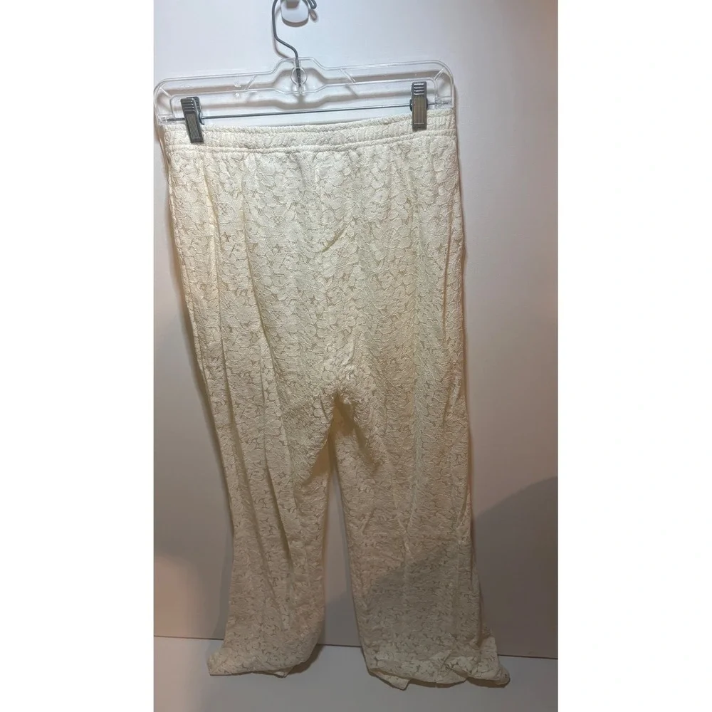 NWT Petal and Pup Sammy Cream Lace 2 Piece Set Top & Wide Leg Pants medium